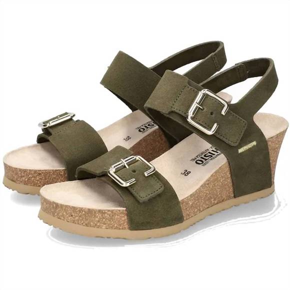 NEW MEPHISTO women's lissandra sandal in loden sandvel - Picture 1 of 2